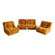 Set of 4 Modular Italian Lounge Chairs 1970s