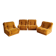 Set of 4 Modular Italian Lounge Chairs 1970s