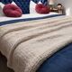 Handmade Cream Mohair Throw Blanket – Soft Luxury Plaid – 1.2 x 2 m