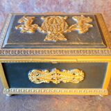 Old vintage box in gilded bronze empire