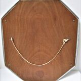Octagonal metal mirror 70s design 48cmx55cm