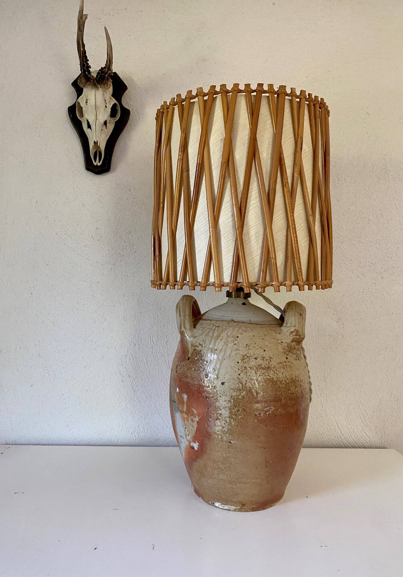 Jar lamp base, 2m fabric cable