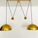 Lampe suspendue en laiton Posa44 double réglable par Florian Schulz