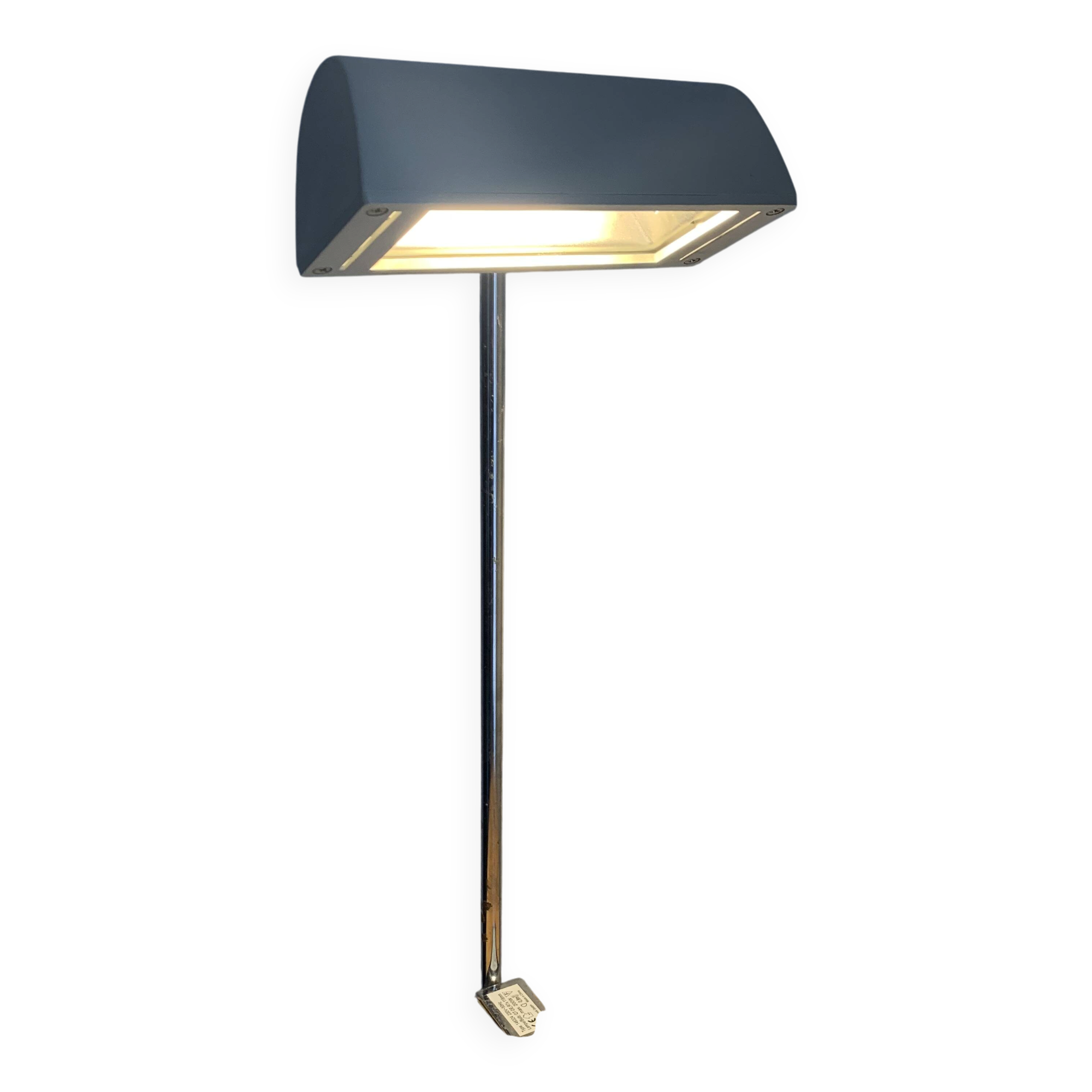 Lampe grise et chromée, 1980