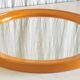 Round orange plastic mirror - 1970s