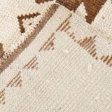 3x11 Brown Beige Persian Kilim Runner Rug, 107x333Cm