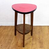 Pedestal table in formica and solid wood
