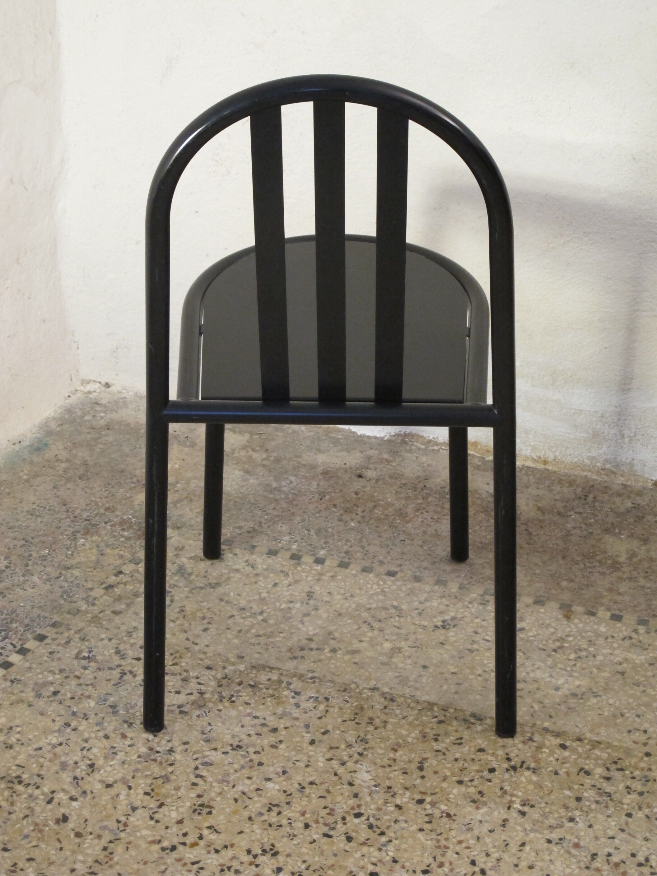 Robert mallet-Stevens' black chair, re-edition Ecart International, RMS