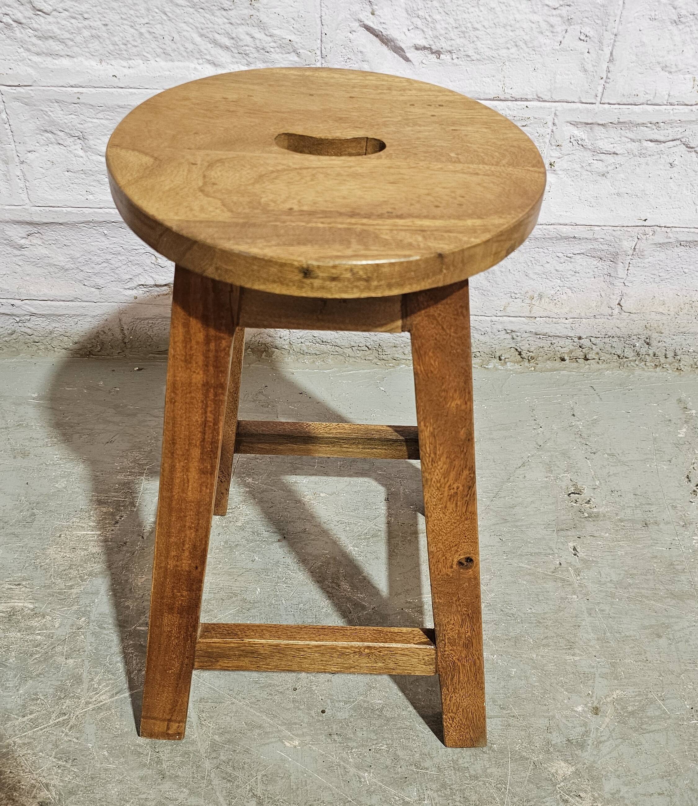 Burmese teak workshop stool