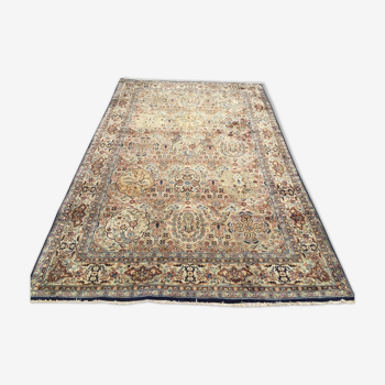 Ancien tapis persan en laine teint à la main 225x139cm
