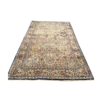Ancien tapis persan en laine teint à la main 225x139cm