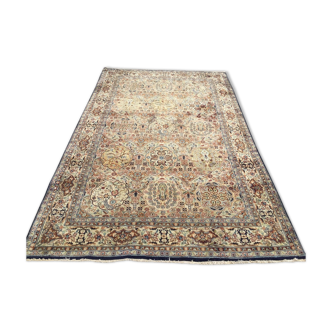Ancien tapis persan en laine teint à la main 225x139cm