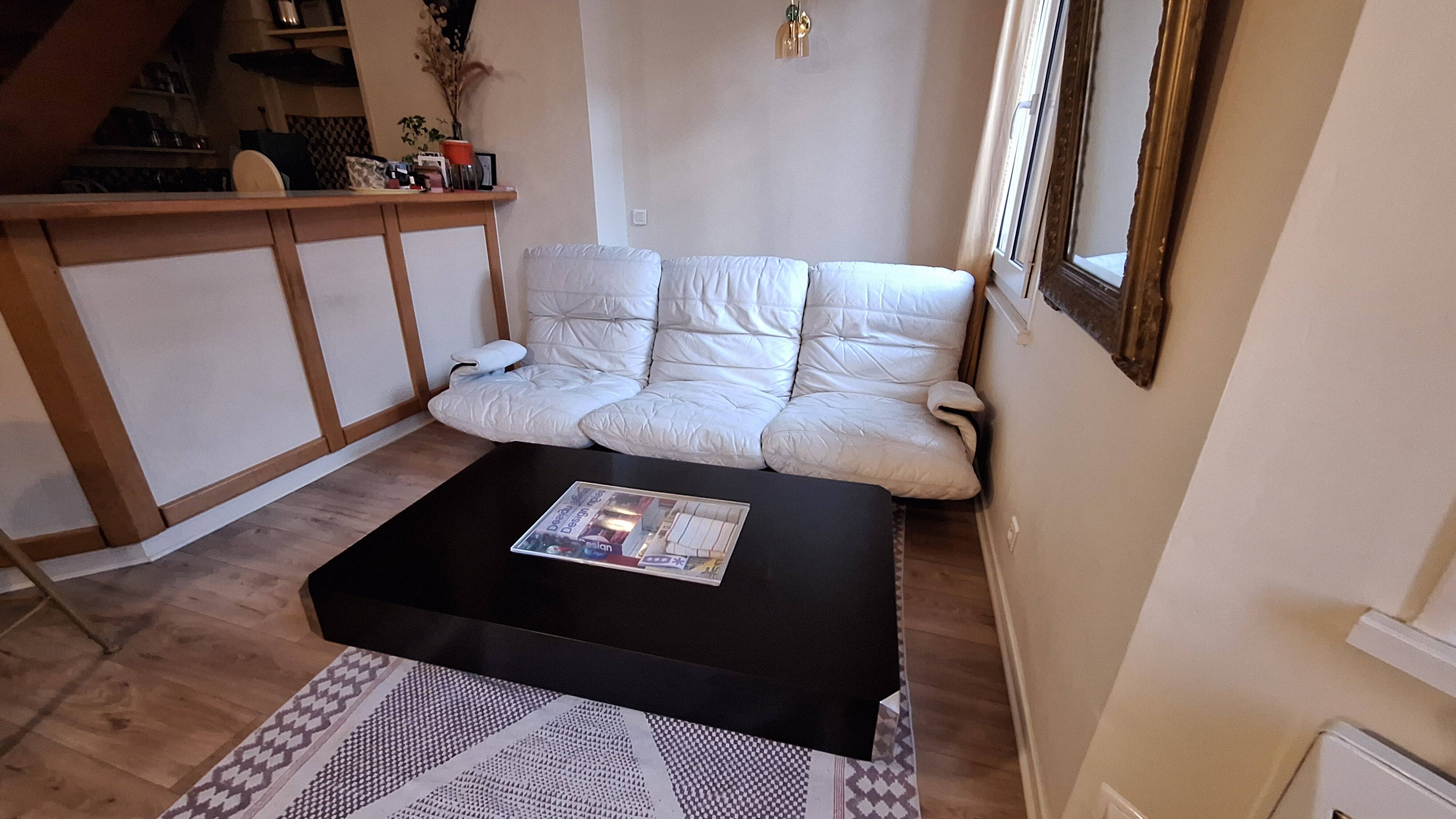 Canapé Ligne Roset Marsala – Michel Ducaroy – plexiglas fumé – vintage