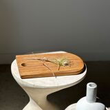 Rounded rectangular monoxyl teak cutting or presentation board L:34