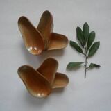 Handmade stoneware avocado dinner set