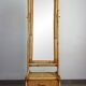 Woven wicker and bamboo full-length mirror, 70s/80s.