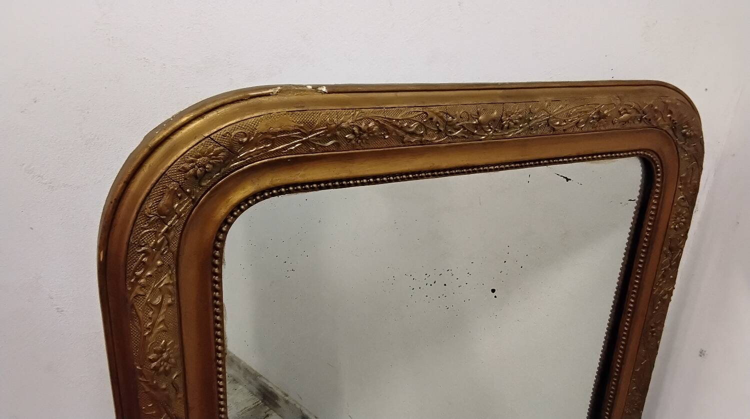 Antique Louis Philippe Style Stucco Mirror