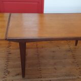 Scandinavian style extendable teak table