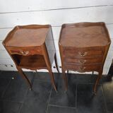 Pair of Louis XV style bedside tables in marquetry
