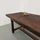 Brutalist farmhouse table in solid oak, 270 cm, 1920s.
