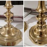 Pair of candle holders with punches