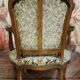 Louis XV style armchair, accompanied by its matching footrest.