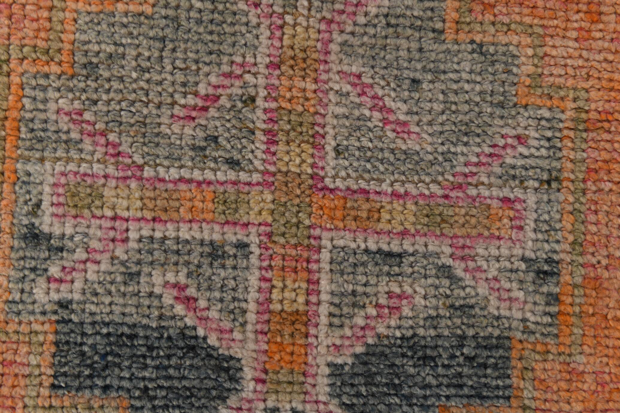 3x11 Terracotta Vintage Runner Rug For Kitchen, 88x344 Cm