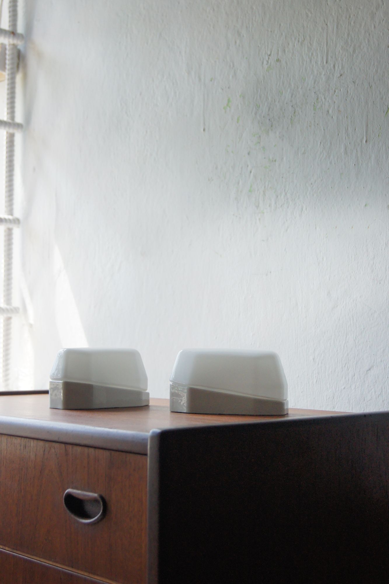 Porcelain Wall Lights by Sigvard Bernadotte for IFO, 1950s, Set of 2