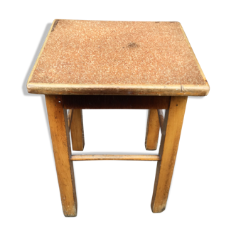 Tabouret de ferme en bois rustique vintage