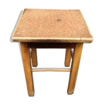Tabouret de ferme en bois rustique vintage