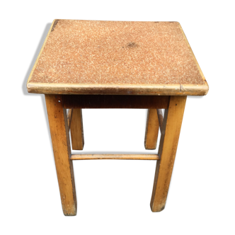 Vintage rustic wood stool