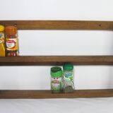 vintage oak wall spice rack