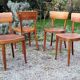 4 chaises bistrot suisses Horgen type années 50