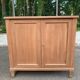 Louis XVI buffet, shallow, stripped, made of solid mahogany, 1950.