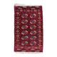 Bukhara rug with 12 panels in wool and burgundy silk, 88 x 54 cm.