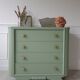Green art deco chest of drawers
