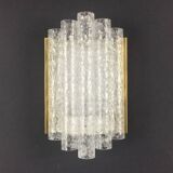 Mid Century Modern Ice Glass Wall Light From Doria, Germany, 1960s
