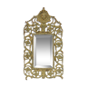 Golden brass table mirror