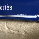 Enamelled old street sign