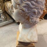 Mythological bust patinated plaster