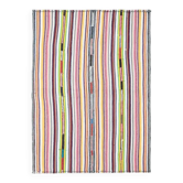 Tapis coureur vintage turc Oushak fait à la main en laine et coton rose vert 150x207