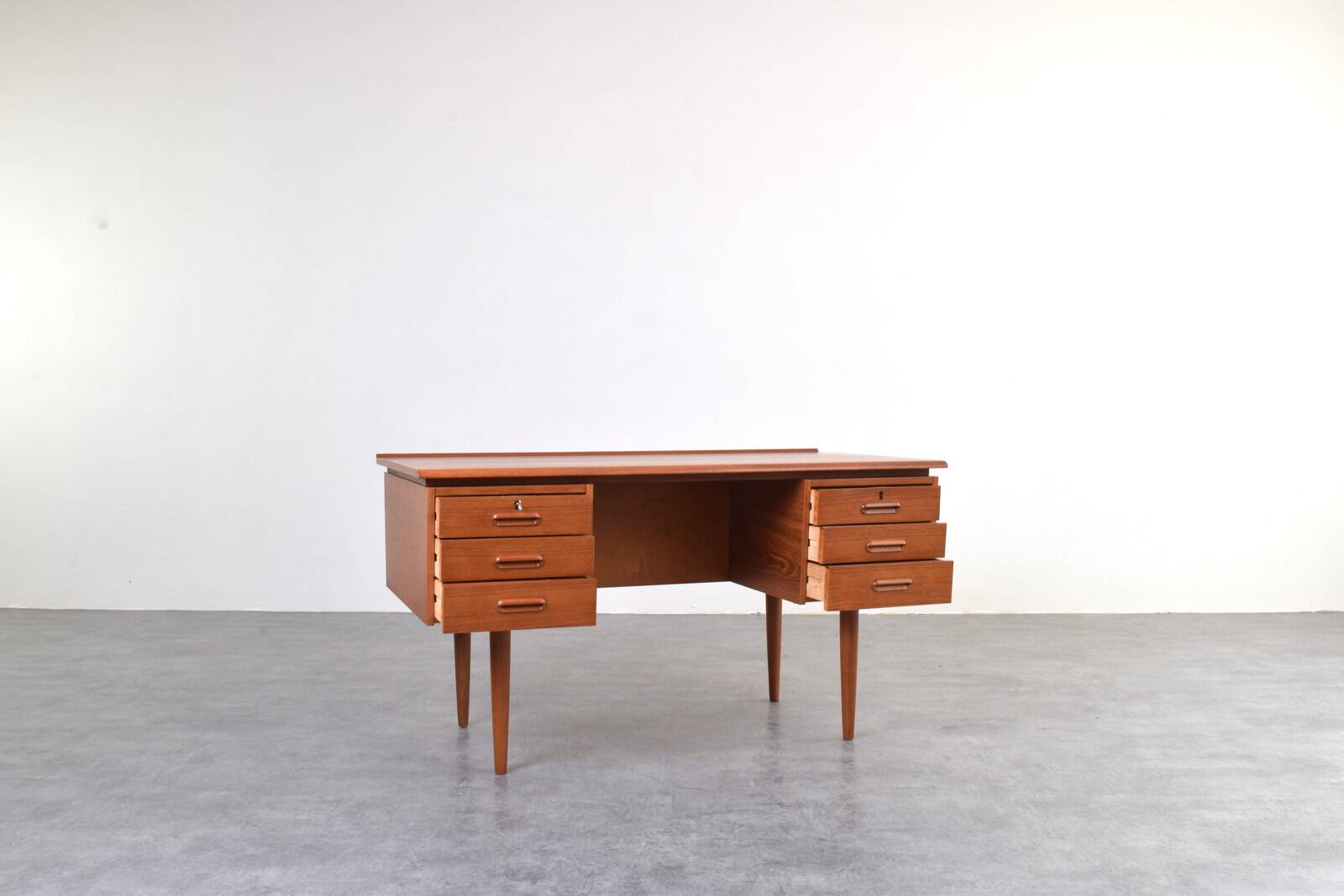 Mid-Century Danish Teak Executive Desk, 1960s.