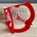 Vintage molded glass pendant light