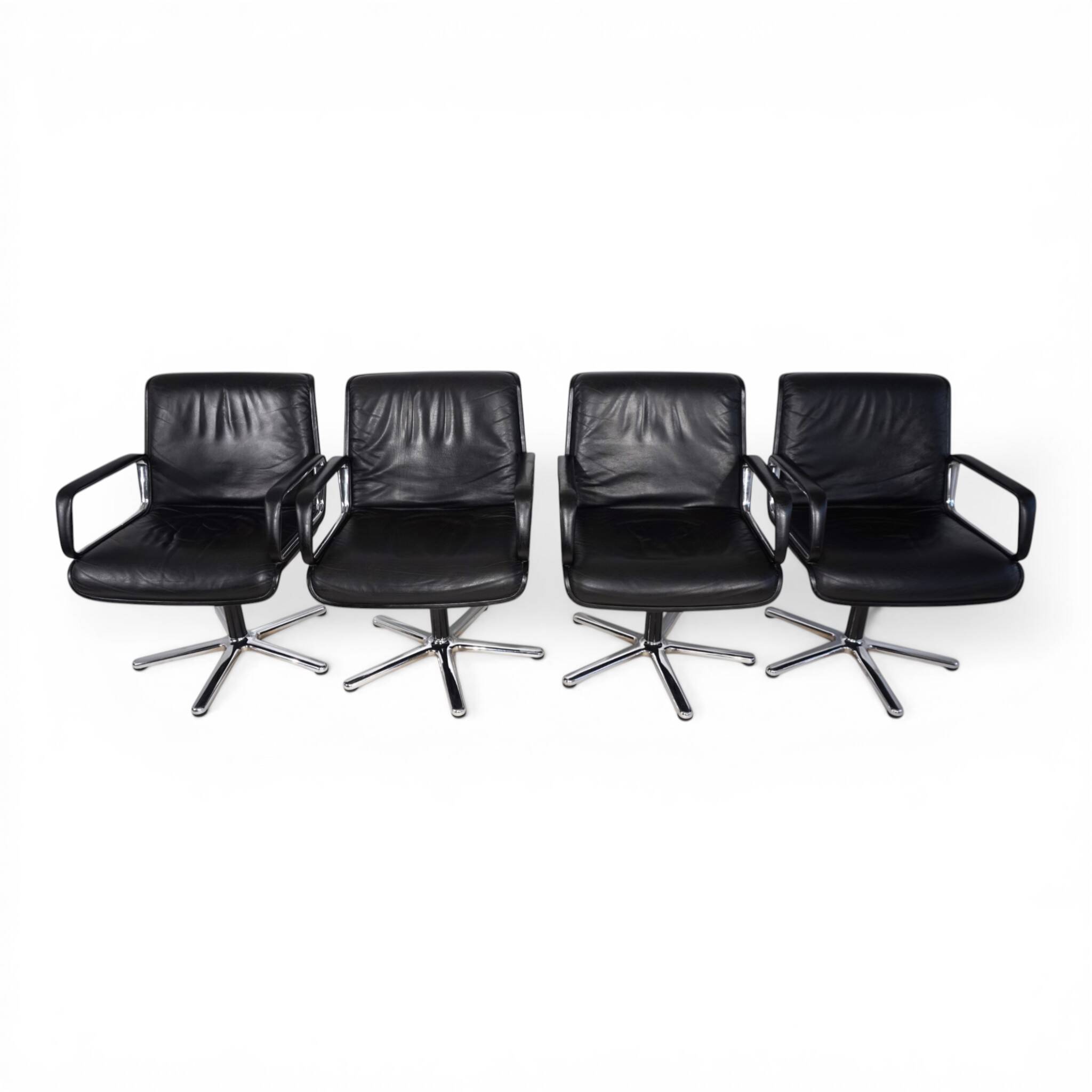 Set of 4 Wilkhahn Delta swivel chairs by Delta Design, 1970