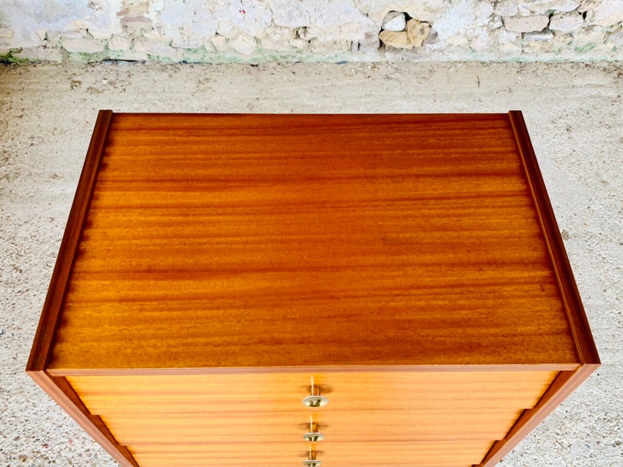 Vintage chest of drawers, 5 drawers in teak Circa 60
