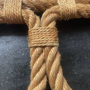 porte-manteau mural vintage en corde tressée