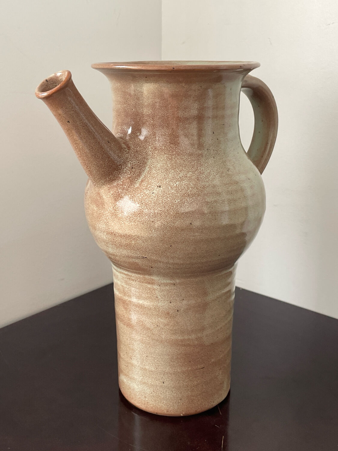 Glazed stoneware jug vase – Dieulefit vintage