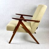 Vintage beige boucle model b-310 armchair, 1970s