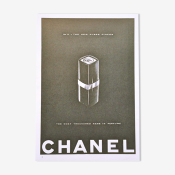 Chanel lipstick ad print, 1957