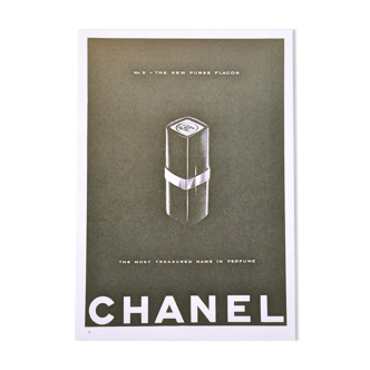 Chanel lipstick ad print, 1957